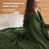 Bedsure King Size 100% Cotton Muslin Blanket (Olive Green) + Twin XL Mattress Protector