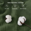 Bedsure Throw XL 100% Cotton Muslin Blanket（Olive Green） + Twin XL Mattress Protector