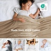 Bedsure Twin XL 100% Cotton Muslin Blanket (Light Brown) + Twin XL Mattress Protector
