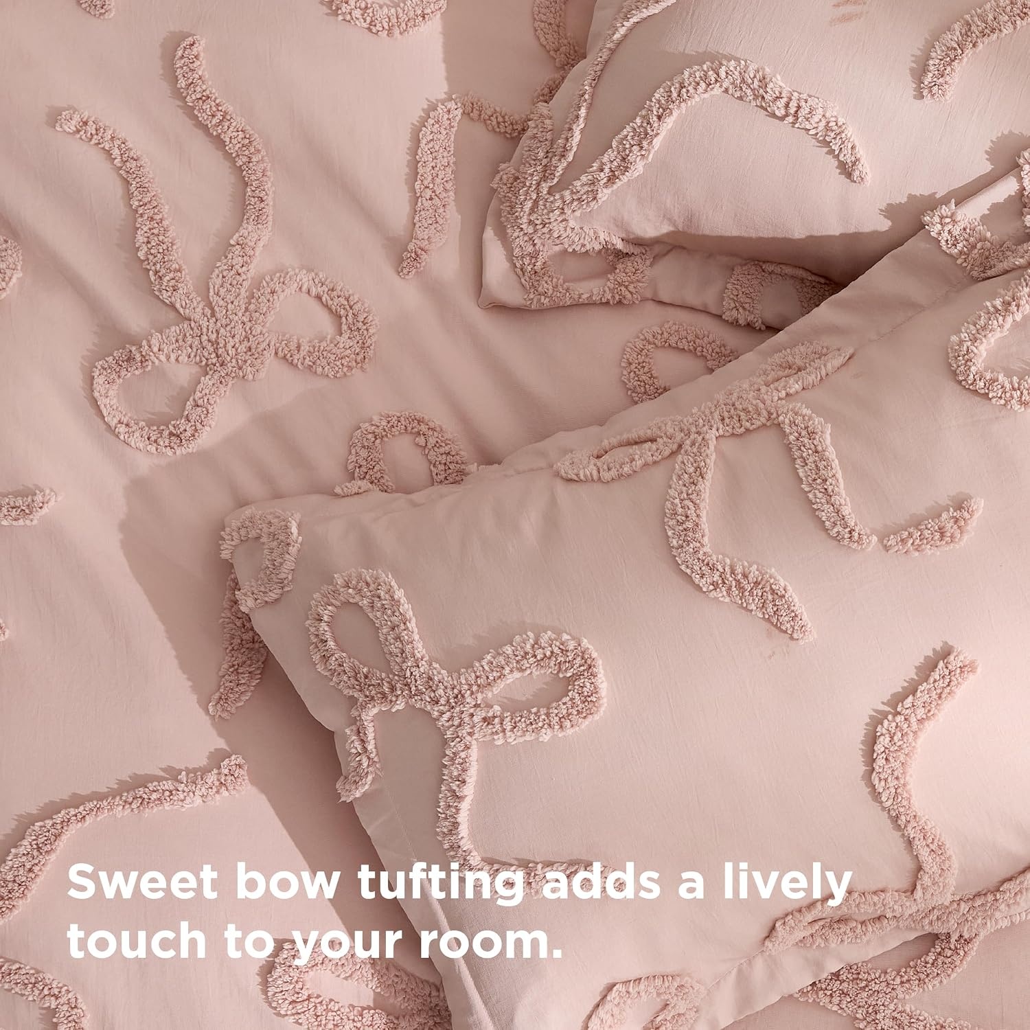 image:imageBedsure Light Pink Boho Duvet Cover Queen Soft Vintage Embroidery08 Rose Pink