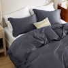 Bedsure Beige Queen Duvet Cover, Cooling Lyocell Cotton Blend Bedding Set(07 – Dark Grey (No Comforter))
