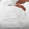 Bedsure Light Pink Boho Duvet Cover Queen, Soft Vintage Embroidery(01 – White)