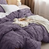 Bedsure Light Pink Boho Duvet Cover Queen, Soft Vintage Embroidery(05 – Grayish Purple)