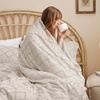 Bedsure Light Pink Boho Duvet Cover Queen, Soft Vintage Embroidery(06 – Beige)