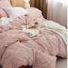 Bedsure Light Pink Boho Duvet Cover Queen, Soft Vintage Embroidery(07 – Pink)