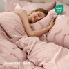 Bedsure Light Pink Boho Duvet Cover Queen, Soft Vintage Embroidery(08 – Rose Pink)