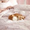 Bedsure Light Pink Boho Duvet Cover Queen, Soft Vintage Embroidery(09 – Light Pink)