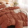 Bedsure Light Pink Boho Duvet Cover Queen, Soft Vintage Embroidery(10 – Terracotta)