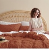 Bedsure Light Pink Boho Duvet Cover Queen, Soft Vintage Embroidery(10 – Terracotta)