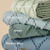Bedsure Light Pink Boho Duvet Cover Queen, Soft Vintage Embroidery(12 – Mineral Blue)