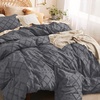 Bedsure Light Pink Boho Duvet Cover Queen, Soft Vintage Embroidery(14 – Dark Grey)