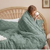 Bedsure Light Pink Boho Duvet Cover Queen, Soft Vintage Embroidery(17 – Green)