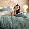Bedsure Light Pink Boho Duvet Cover Queen, Soft Vintage Embroidery(17 – Green)