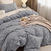 Bedsure Light Pink Boho Duvet Cover Queen, Soft Vintage Embroidery(21 – Grey)