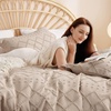 Bedsure Light Pink Boho Duvet Cover Queen, Soft Vintage Embroidery(22 – Khaki)