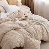 Bedsure Light Pink Boho Duvet Cover Queen, Soft Vintage Embroidery(22 – Khaki)