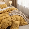 Bedsure Light Pink Boho Duvet Cover Queen, Soft Vintage Embroidery(24 – Mustard Yellow)