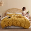 Bedsure Light Pink Boho Duvet Cover Queen, Soft Vintage Embroidery(24 – Mustard Yellow)