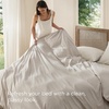 Bedsure Prewashed Duvet Cover Only, Cotton-Like Feel, White, Queen(01 – Linen (Only Duvet Cover))