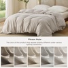 Bedsure Prewashed Duvet Cover Only, Cotton-Like Feel, White, Queen(01 – Linen (Only Duvet Cover))