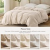 Bedsure Prewashed Duvet Cover Only, Cotton-Like Feel, White, Queen(03 – Cream (Only Duvet Cover))