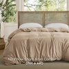 Bedsure Prewashed Duvet Cover Only, Cotton-Like Feel, White, Queen(03 – Light Brown (Only Duvet Cover))