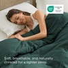 Bedsure Prewashed Duvet Cover Only, Cotton-Like Feel, White, Queen(04 – Forest Green (Only Duvet Cover))