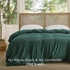 Bedsure Prewashed Duvet Cover Only, Cotton-Like Feel, White, Queen(04 – Forest Green (Only Duvet Cover))