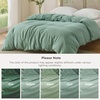 Bedsure Prewashed Duvet Cover Only, Cotton-Like Feel, White, Queen(04 – Sage Green (Only Duvet Cover))