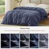 Bedsure Prewashed Duvet Cover Only, Cotton-Like Feel, White, Queen(05 – Navy (Only Duvet Cover))