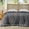 Bedsure Prewashed Duvet Cover Only, Cotton-Like Feel, White, Queen(06 – Dark Grey (Only Duvet Cover))