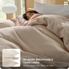 Bedsure PureWoven 100% Cotton Muslin Duvet Cover Queen Gauze Bedding Set(04 – 3-layer Gauze Light Brown (No Comforter))