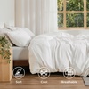 Bedsure PureWoven 100% Cotton Muslin Duvet Cover Queen Gauze Bedding Set(08 – Cooling Muslin White (No Comforter))