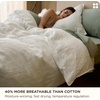 Bedsure PureWoven 100% Cotton Muslin Duvet Cover Queen Gauze Bedding Set(11 – Linen White (No Comforter))