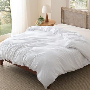 Bedsure Prewashed Duvet Cover Only, Cotton-Like Feel, White, Queen(00 – White (Only Duvet Cover))