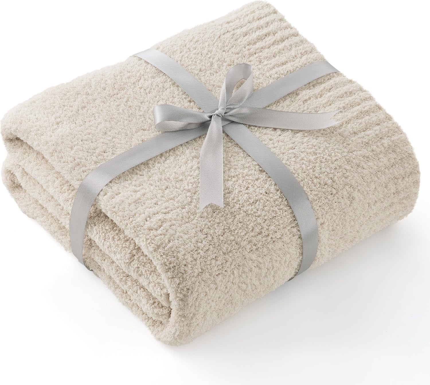 image:imageBedsure Beige Fall Throw Blanket for Couch Cozy Soft Checkered Blanket Lightweight Warm Knit Fluffy Throw Blankets for Bed Sofa Camping Picnic Travel Gifts for Women Men 50x60 Inches02 Beige