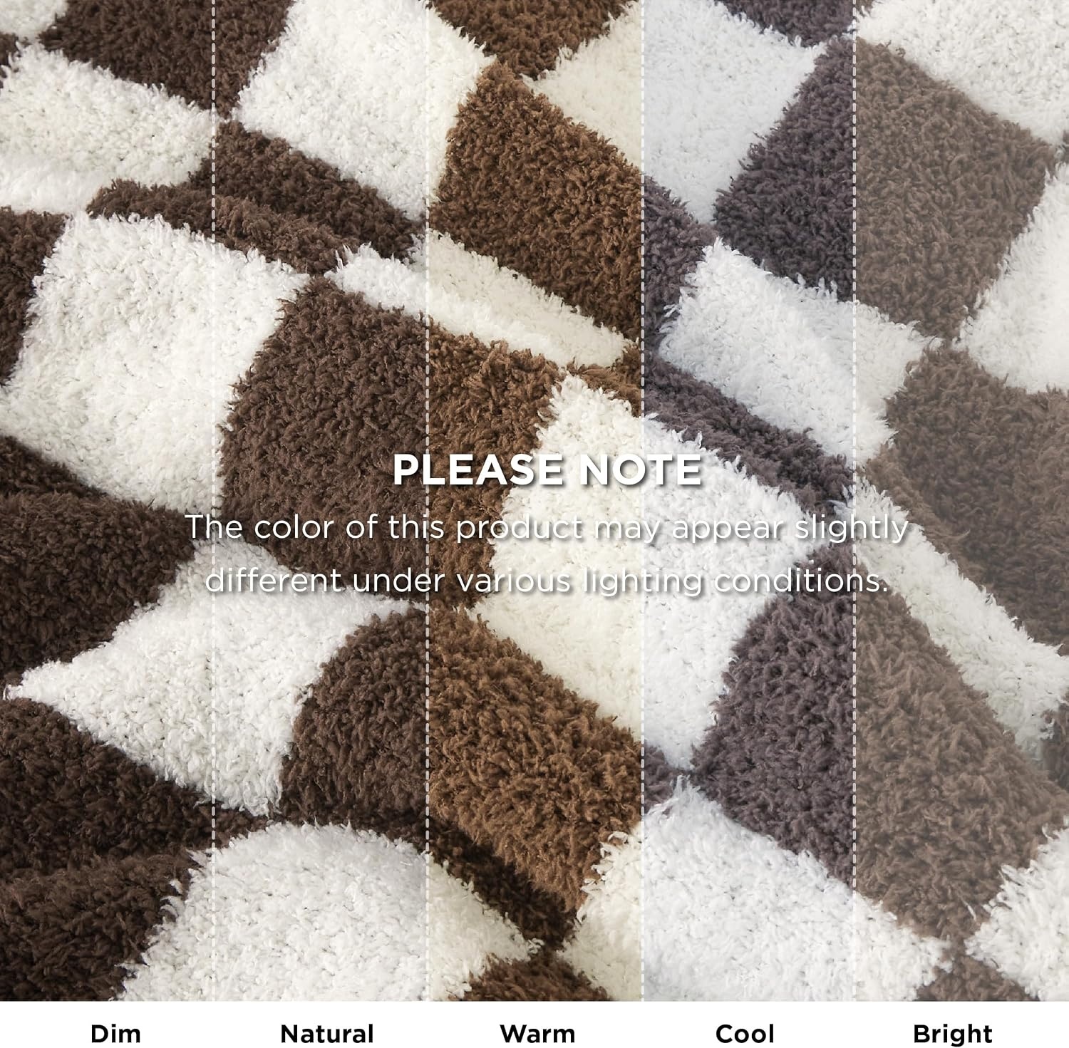 image:imageBedsure Beige Fall Throw Blanket for Couch Cozy Soft Checkered Blanket Lightweight Warm Knit Fluffy Throw Blankets for Bed Sofa Camping Picnic Travel Gifts for Women Men 50x60 Inches14 Checkered Brown
