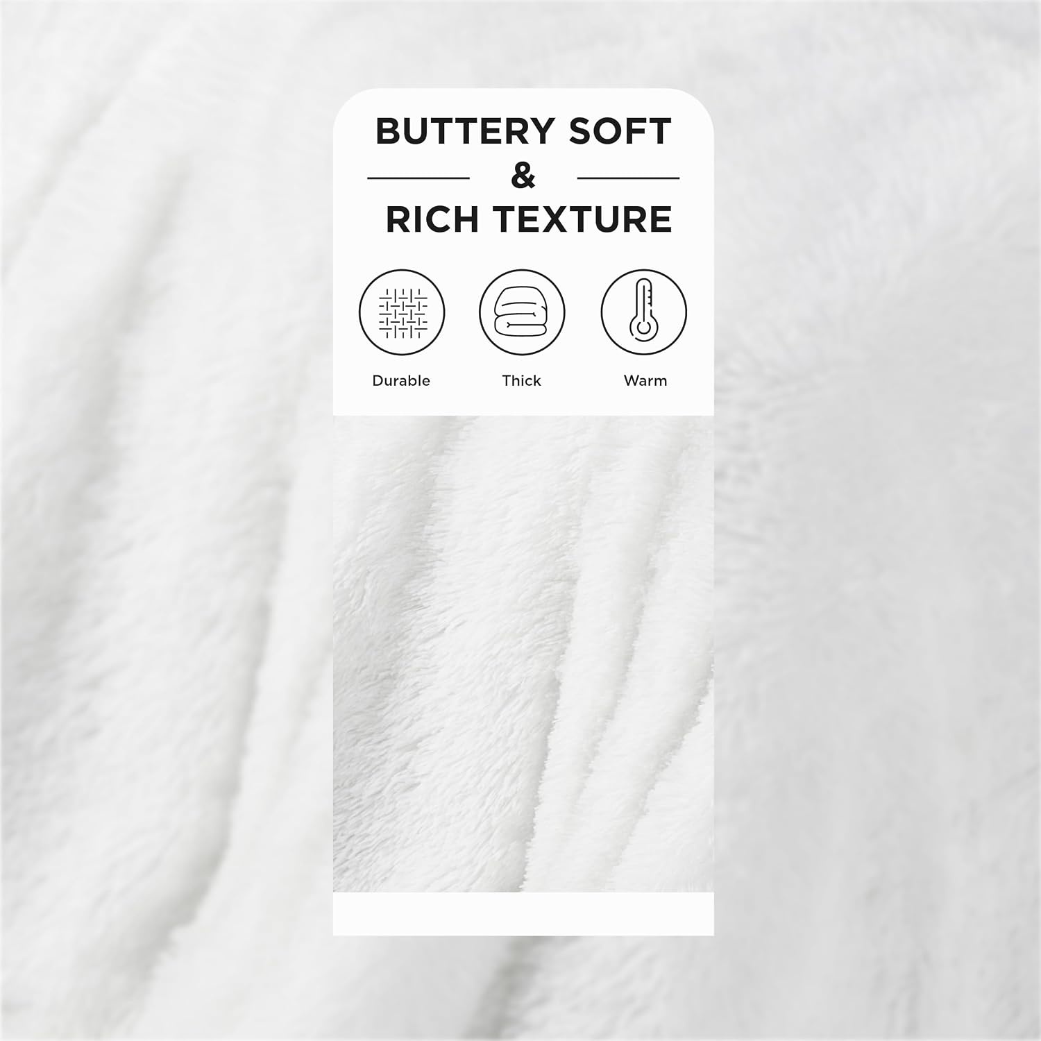 image:imageBedsure Faux Fur Fluffy Fleece Sherpa Blanket Couch Throw Grey 50x6008 White