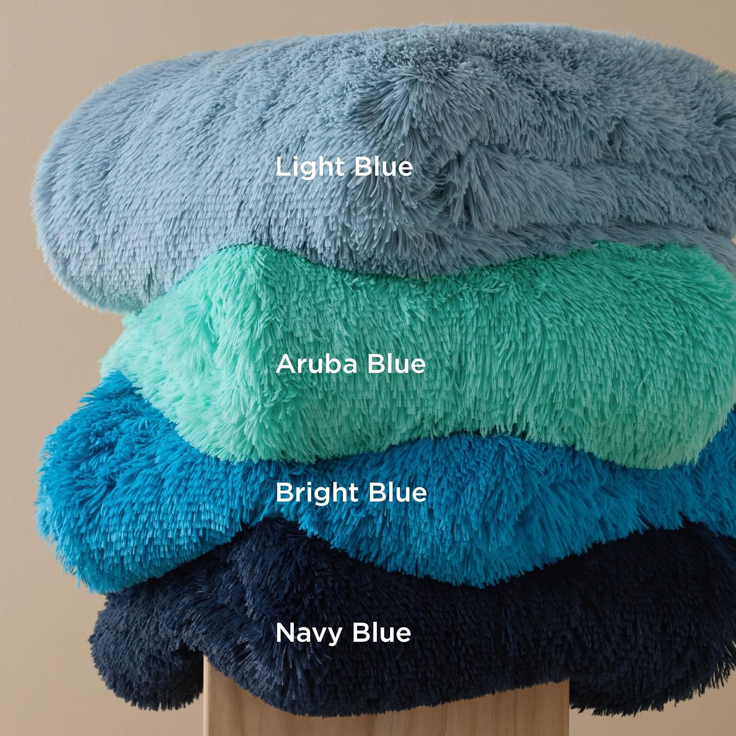 image:imageBedsure Faux Fur Fluffy Fleece Sherpa Blanket Couch Throw Grey 50x6021 Bright Blue