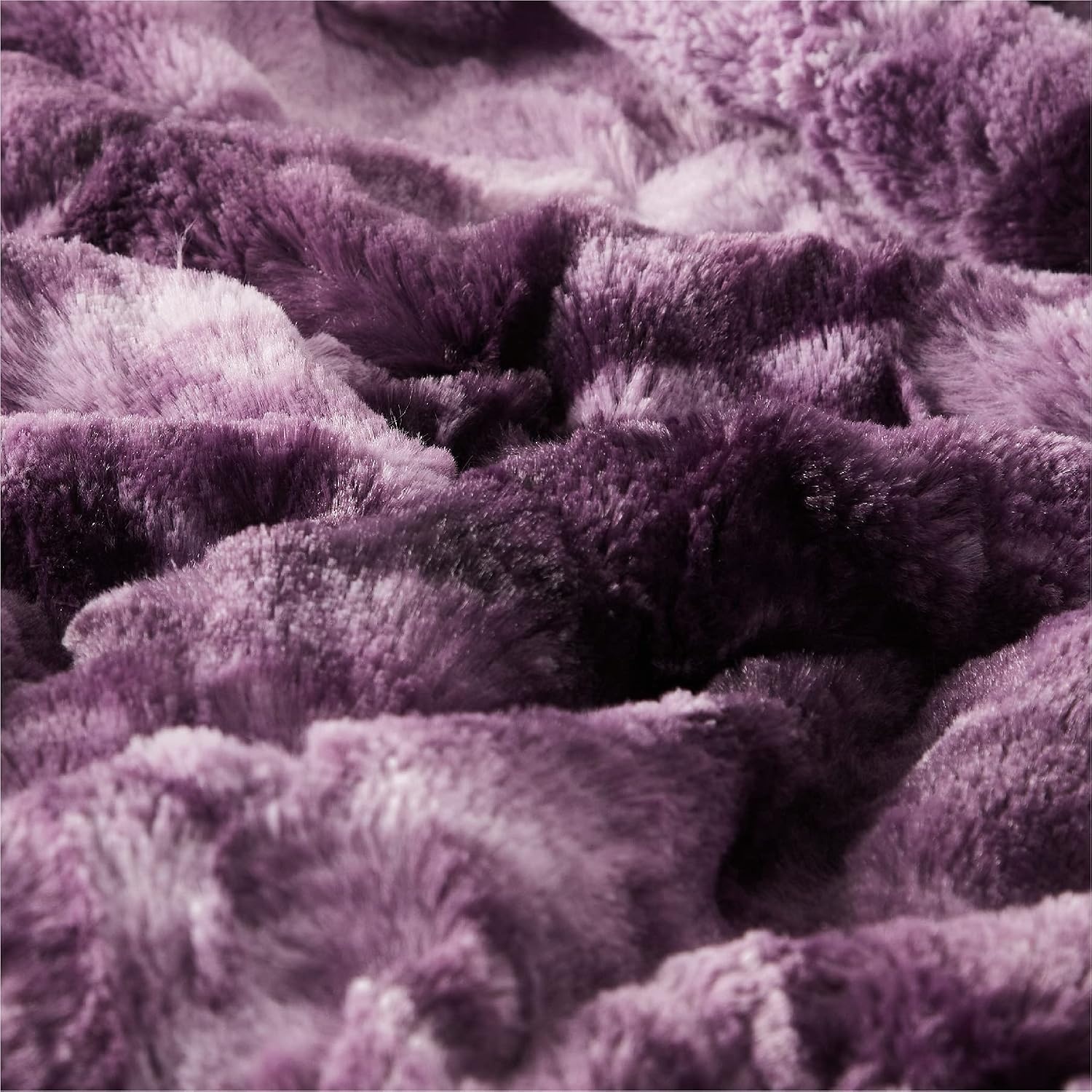 image:imageBedsure GentleSoft Sherpa Fluffy Throw Blanket Fleece Warm and Cozy Throw for Women Gift Plush amp Fuzzy Faux Fur Christmas Blanket for Couch Sofa Bed Decor Tie Dye Design Brown 50x60 Inches06 Purple