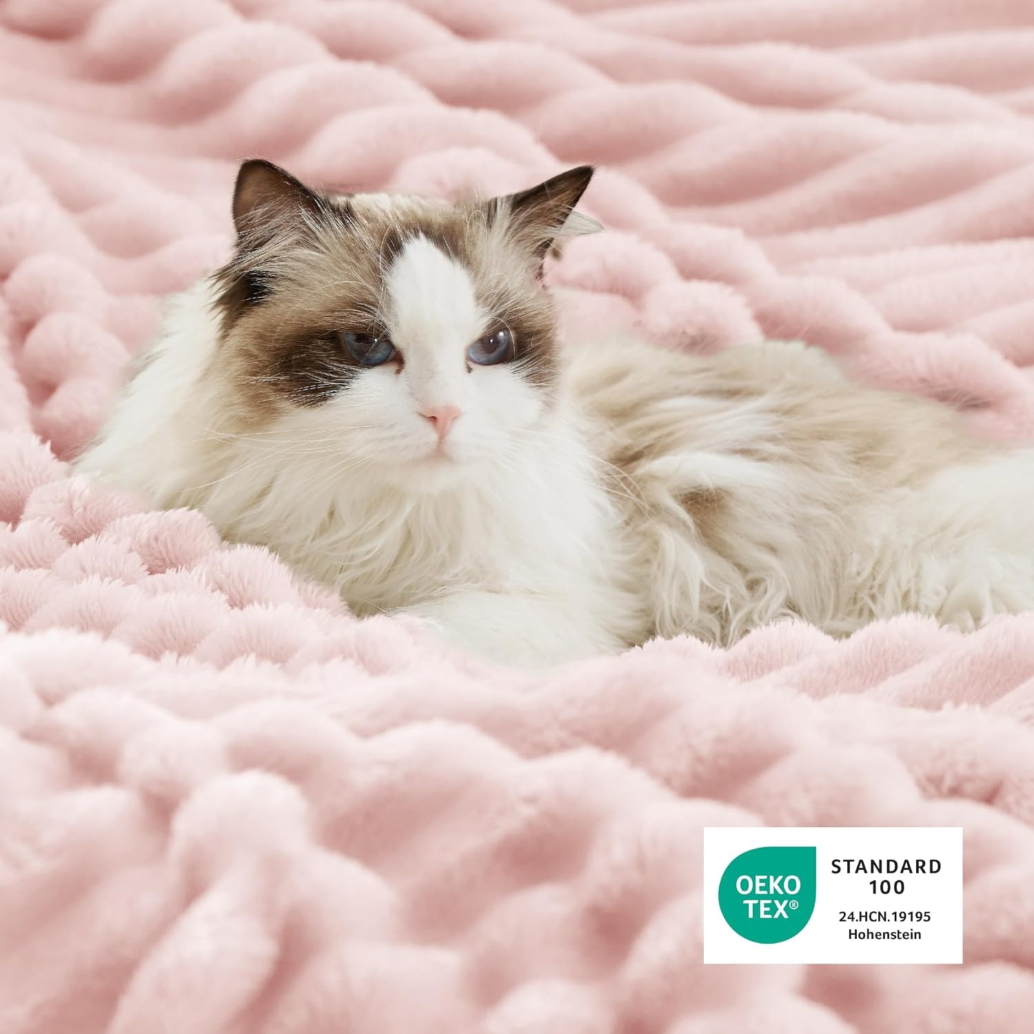 image:imageBedsure Soft Sherpa Blanket Fluffy Throw Gift Beige 50x6007 Pink
