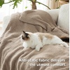 Bedsure Beige Fall Throw Blanket for Couch, Cozy Soft Checkered Blanket, Lightweight Warm Knit Fluffy Throw Blankets for Bed Sofa, Camping, Picnic, Travel, Gifts for Women Men, 50×60 Inches(11 – Brown)