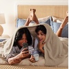 Bedsure Beige Fall Throw Blanket for Couch, Cozy Soft Checkered Blanket, Lightweight Warm Knit Fluffy Throw Blankets for Bed Sofa, Camping, Picnic, Travel, Gifts for Women Men, 50×60 Inches(11 – Brown)