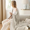 Bedsure Beige Fall Throw Blanket for Couch, Cozy Soft Checkered Blanket, Lightweight Warm Knit Fluffy Throw Blankets for Bed Sofa, Camping, Picnic, Travel, Gifts for Women Men, 50×60 Inches(02 – Beige)