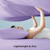 Bedsure Cooling Sheets Full Size, Hot Sleeper Bed Sheets, Up to 18 Inches(06 – Purple)