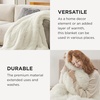 Bedsure Faux Fur Fluffy Fleece Sherpa Blanket Couch Throw Grey 50″x60″(02- Cream)