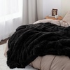 Bedsure Faux Fur Fluffy Fleece Sherpa Blanket Couch Throw Grey 50″x60″(07- Black)
