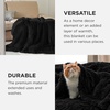 Bedsure Faux Fur Fluffy Fleece Sherpa Blanket Couch Throw Grey 50″x60″(07- Black)