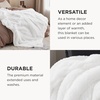 Bedsure Faux Fur Fluffy Fleece Sherpa Blanket Couch Throw Grey 50″x60″(08- White)