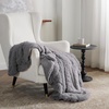 Bedsure Faux Fur Fluffy Fleece Sherpa Blanket Couch Throw Grey 50″x60″(10- Grey)